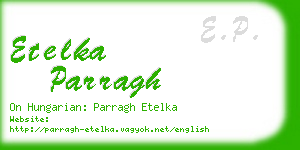 etelka parragh business card